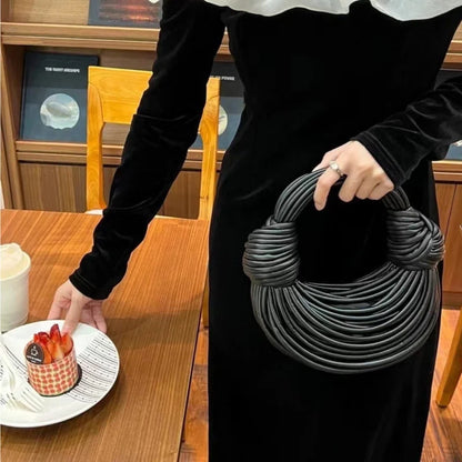 Luxury Designer Brand Handwoven Noodle Bags Rope