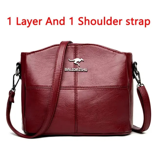 Luxury Handbag Fashion Print Large Capacity Soft Leather