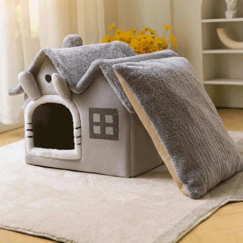 Double Roof Cat's Nest, Four Seasons Universal House, Small Dog Bed