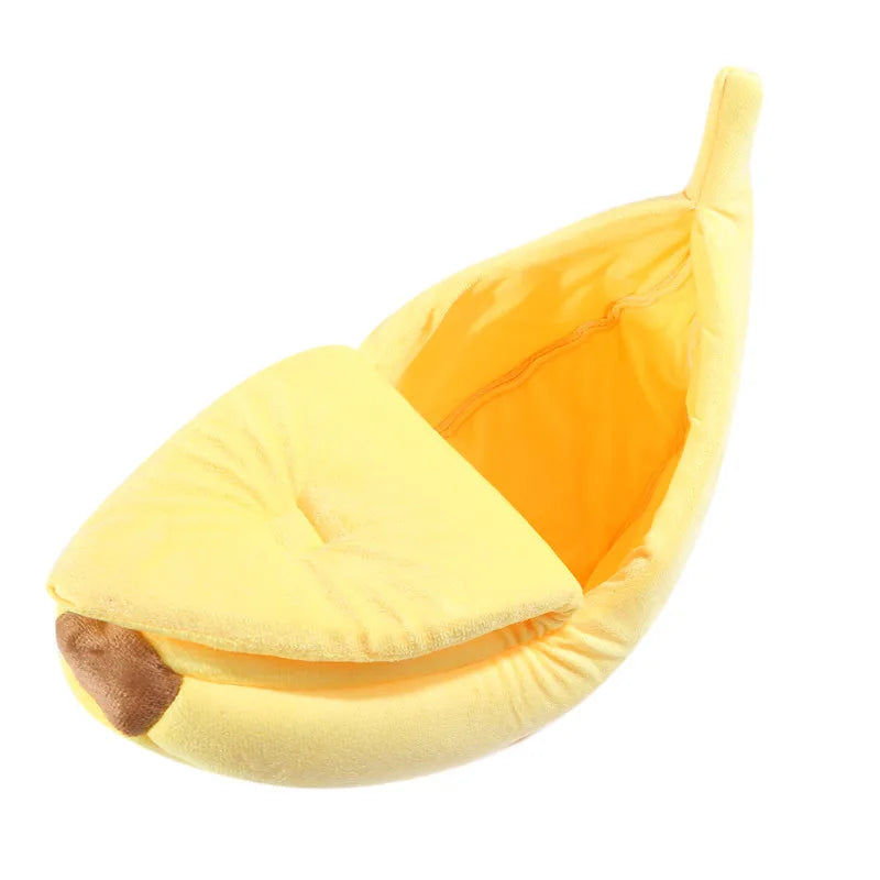 Banana Cat Bed House Funny Cute Cozy Cat Mat Beds Warm Durable Portable