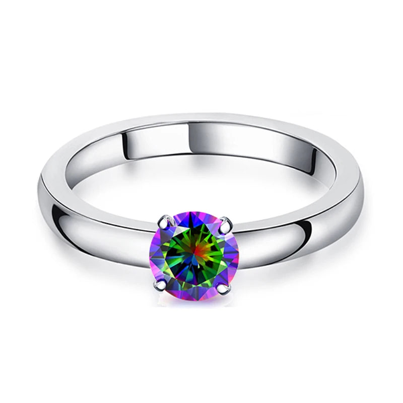 Solitaire  Stainless Steel Rings Interchangeable Cubic Zirconia
