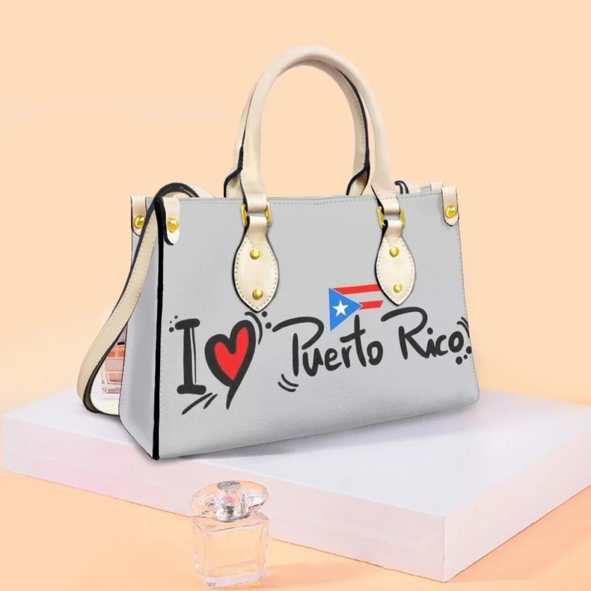 I Love Puerto Rico Design Casual Handbags Totes