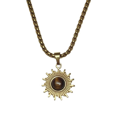 Trendy Sunflower Necklace Unisex