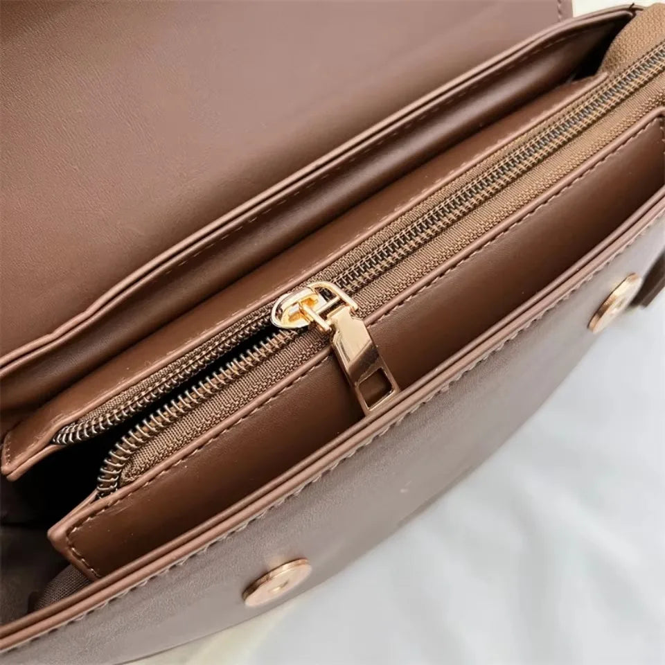 Luxury Handbag Fashion Print Large Capacity Soft Leather