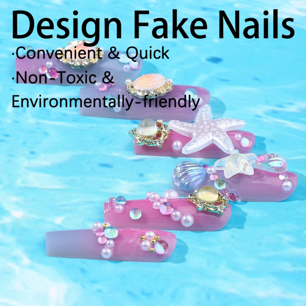 Square Head Ballerina French Pink False Nails With Glue Full Cover Fake Nails Press On Nail Long Acrylic Manicure