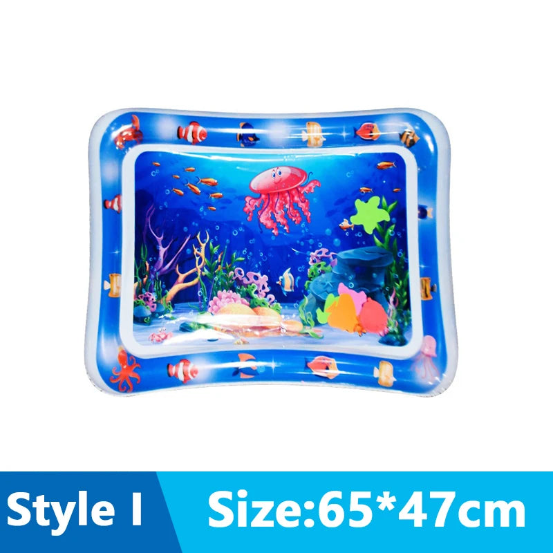 Cats Sensory Water Play Mat With Fish Thickened Inflatable Water Bed