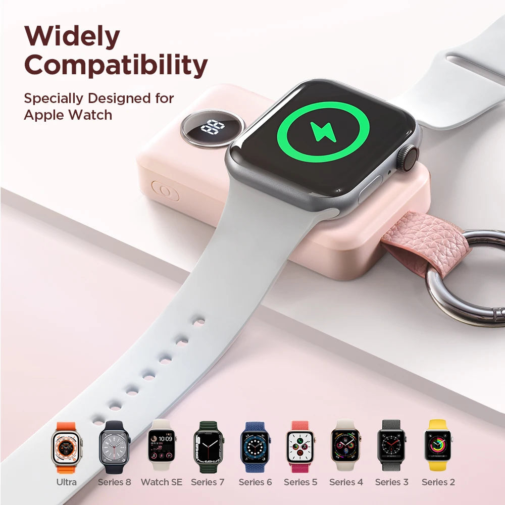 Portable Wireless Charger for Apple Watch Series 8/Ultra/7/6/5/4/3/2/SE