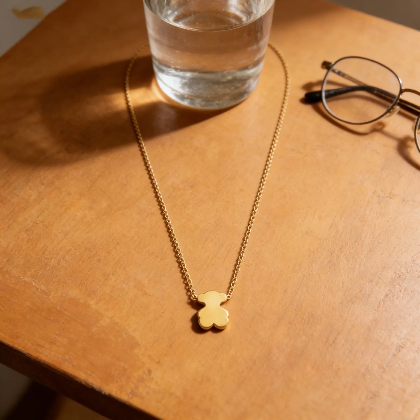 S925 Sterling Silver Cute Bear Necklace