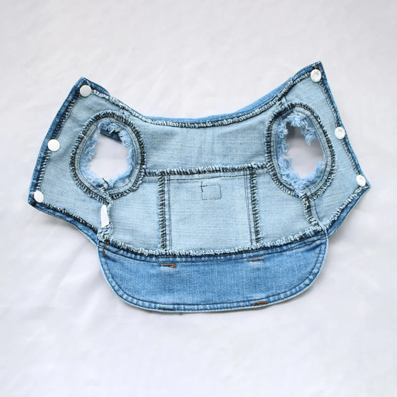 Summer Dog Denim Vest For Small Medium Dogs Puppy Shirt