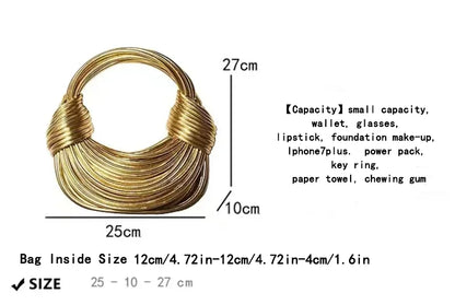 Luxury Designer Brand Handwoven Noodle Bags Rope