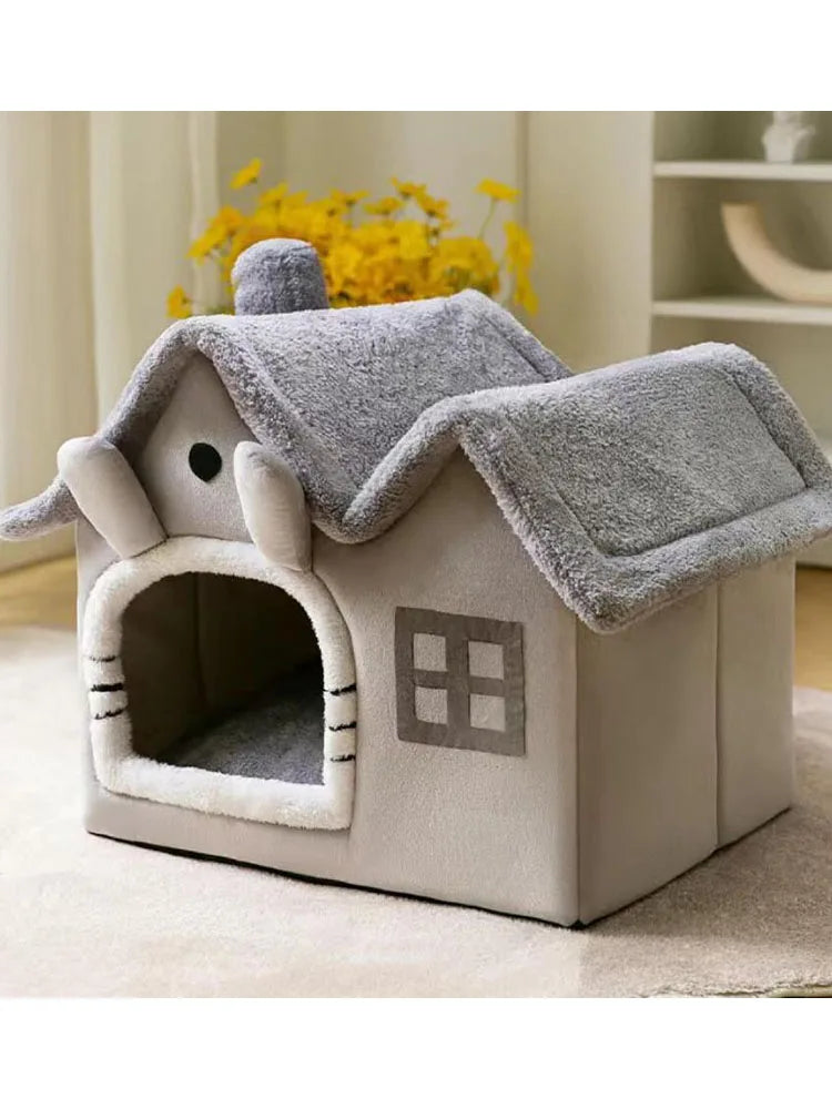 Double Roof Cat's Nest, Four Seasons Universal House, Small Dog Bed