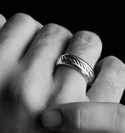 Cable Braided Band Ring in Sterling Silver