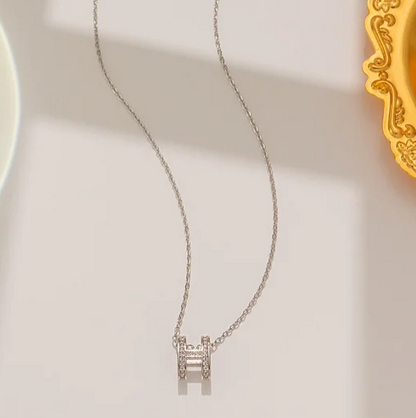 EJ Luxury Letter  Titanium Steel Necklace