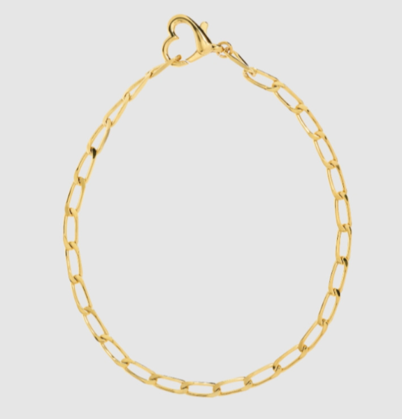 EJ Minimalist Round Stripe Heart Stainless Steel 18K Gold Plated Necklaces