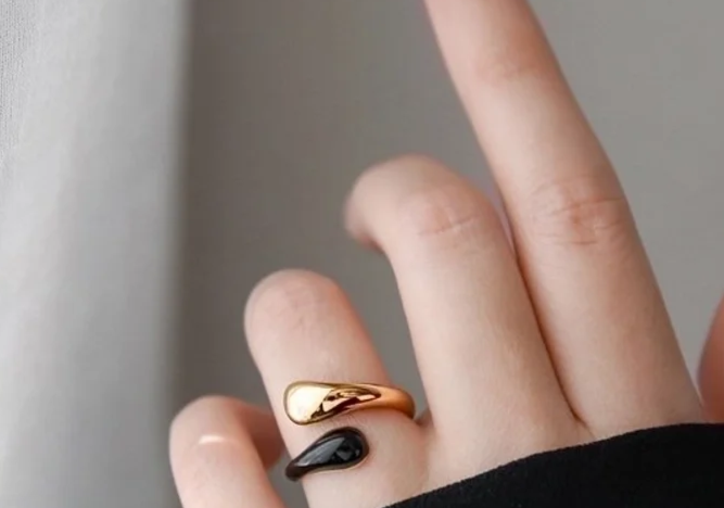 EJ Minimalist Color Block Stainless Steel Rings In Bulk