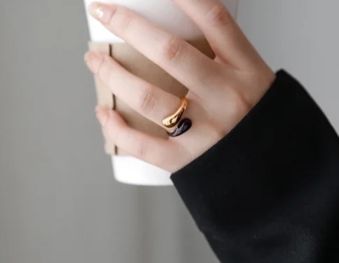 EJ Minimalist Color Block Stainless Steel Rings In Bulk