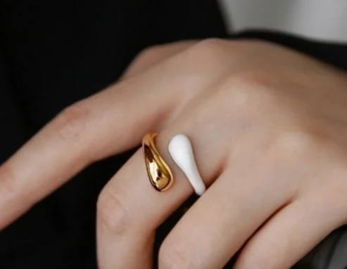 EJ Minimalist Color Block Stainless Steel Rings In Bulk