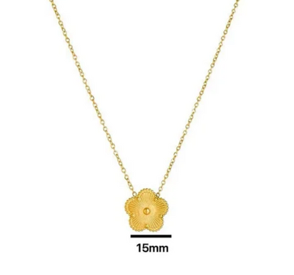 EJ  Snowflake Flower Titanium Steel 18k Gold Plated Necklaces / Bracelet