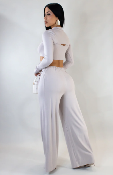 Rumor Has It Pant Set - Taupe