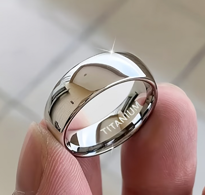 Anillo de acero de titanio para hombre