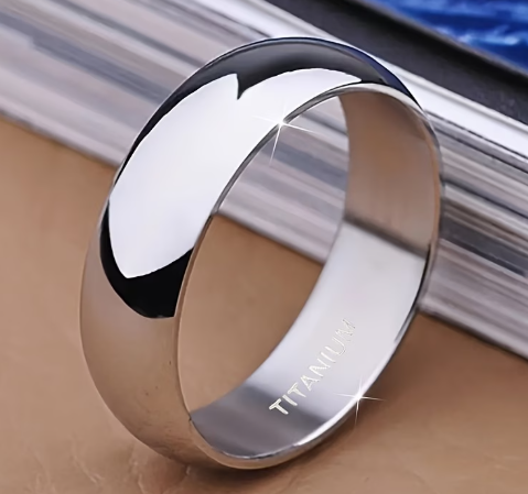 Anillo de acero de titanio para hombre