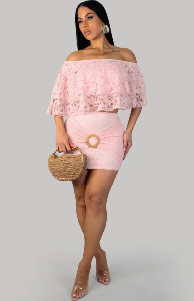 Playful Mirage Skirt Set