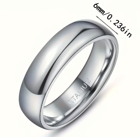 Anillo de acero de titanio para hombre