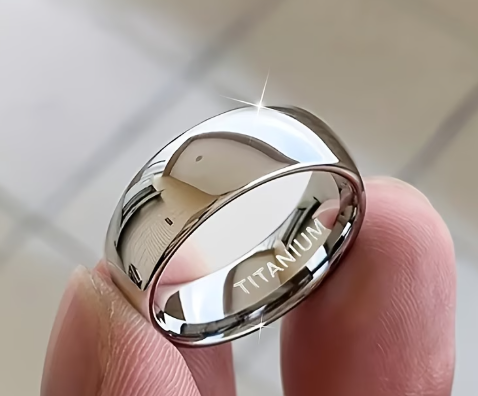 Anillo de acero de titanio para hombre