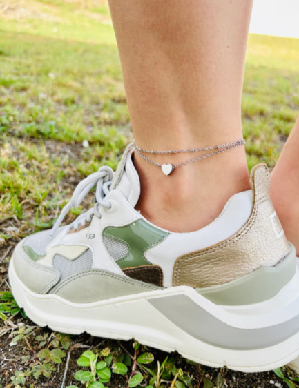 Double Silver Anklet