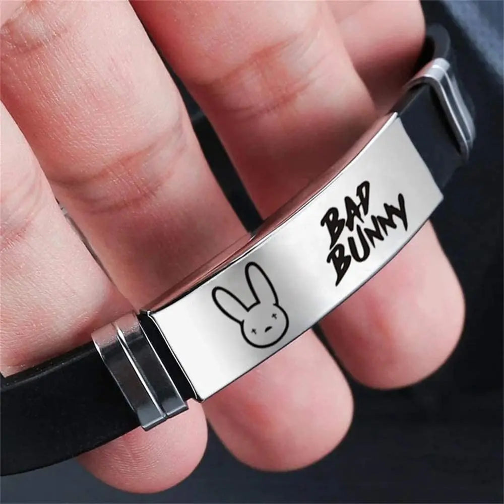 Bad Bunny Stainless Steel Bangle Bracelets / Necklace  Unisex  Wrist Band