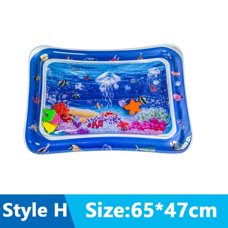 Cats Sensory Water Play Mat With Fish Thickened Inflatable Water Bed