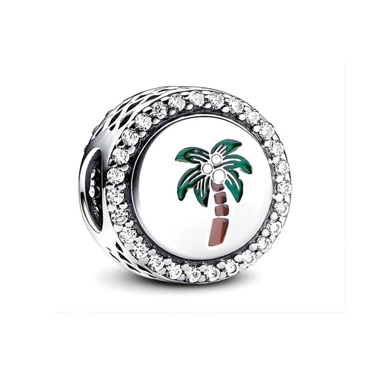 925 Sterling Silver Palm PR Charm Fit Pandora