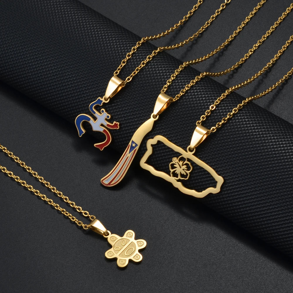 Puerto Rico  Traditional Symbol Necklaces