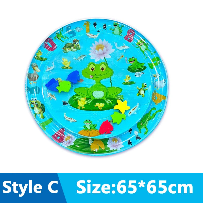 Cats Sensory Water Play Mat With Fish Thickened Inflatable Water Bed