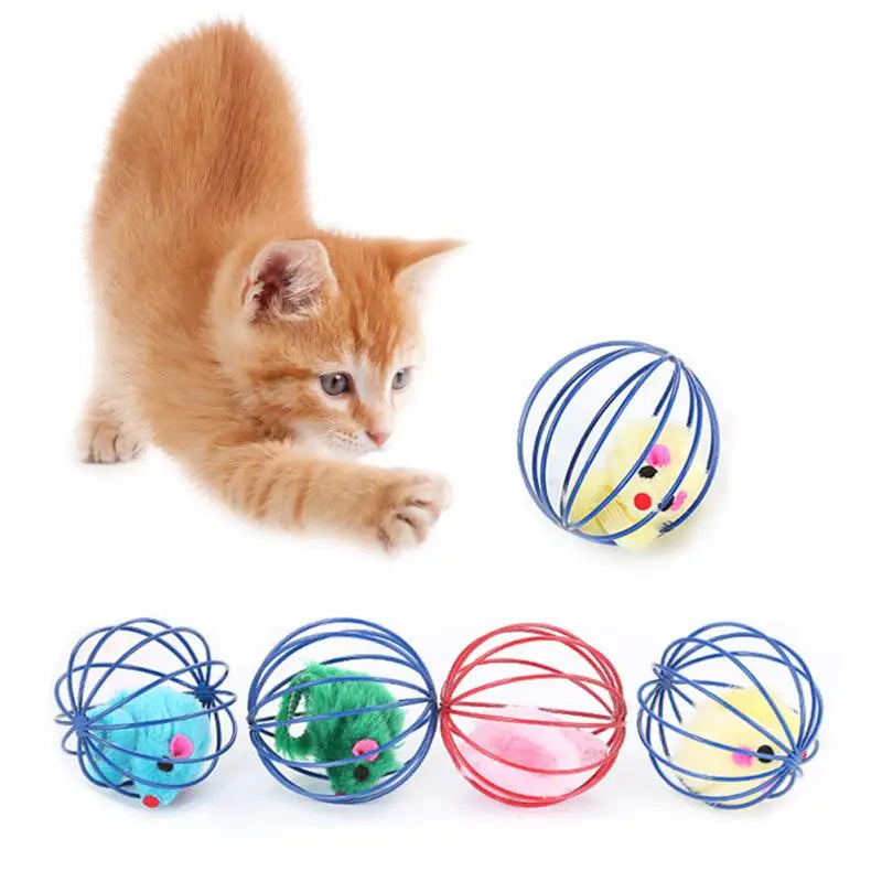 Cat Toy Pet  Plush Rat Colorful Interactive Training Toys