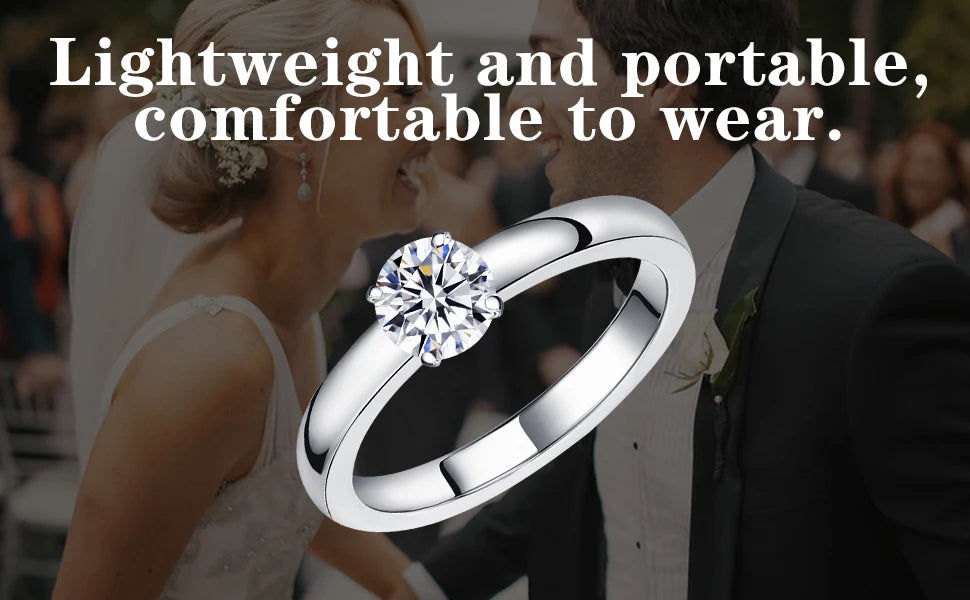Solitaire  Stainless Steel Rings Interchangeable Cubic Zirconia