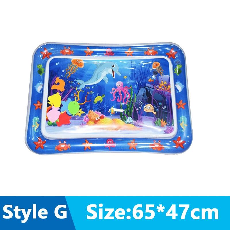 Cats Sensory Water Play Mat With Fish Thickened Inflatable Water Bed