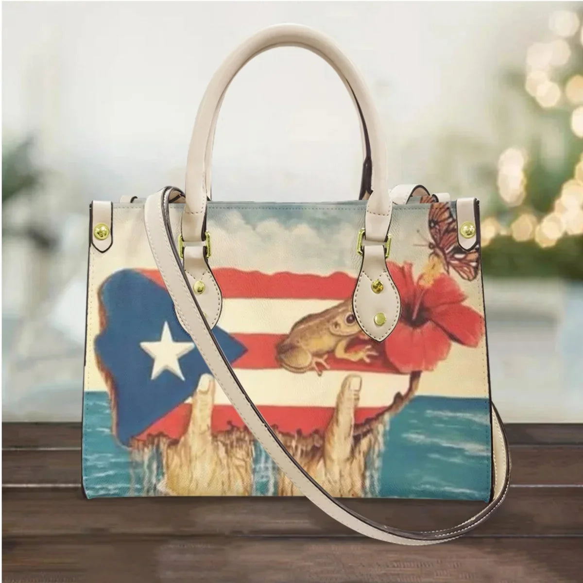 I Love Puerto Rico Design Casual Handbags Totes