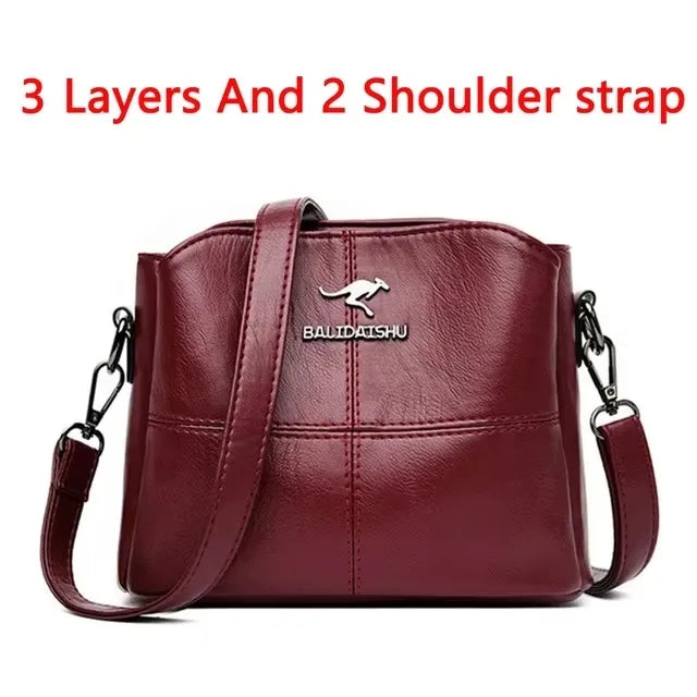 Luxury Handbag Fashion Print Large Capacity Soft Leather