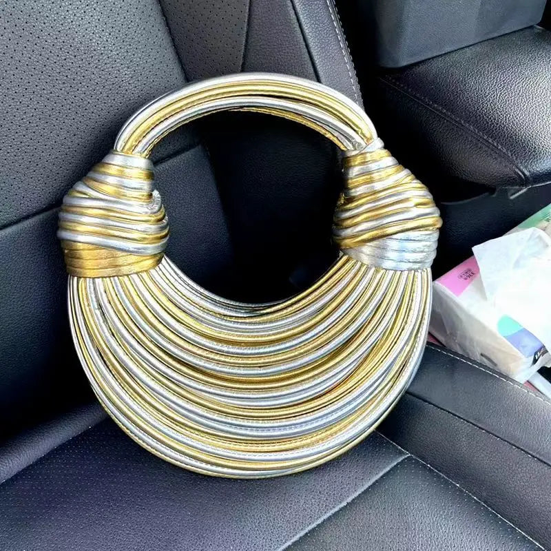 Luxury Designer Brand Handwoven Noodle Bags Rope