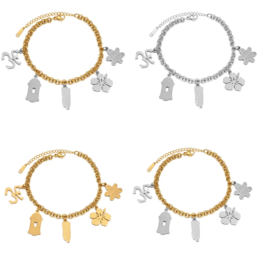 Puerto Rico Bracelets Traditional Symbol