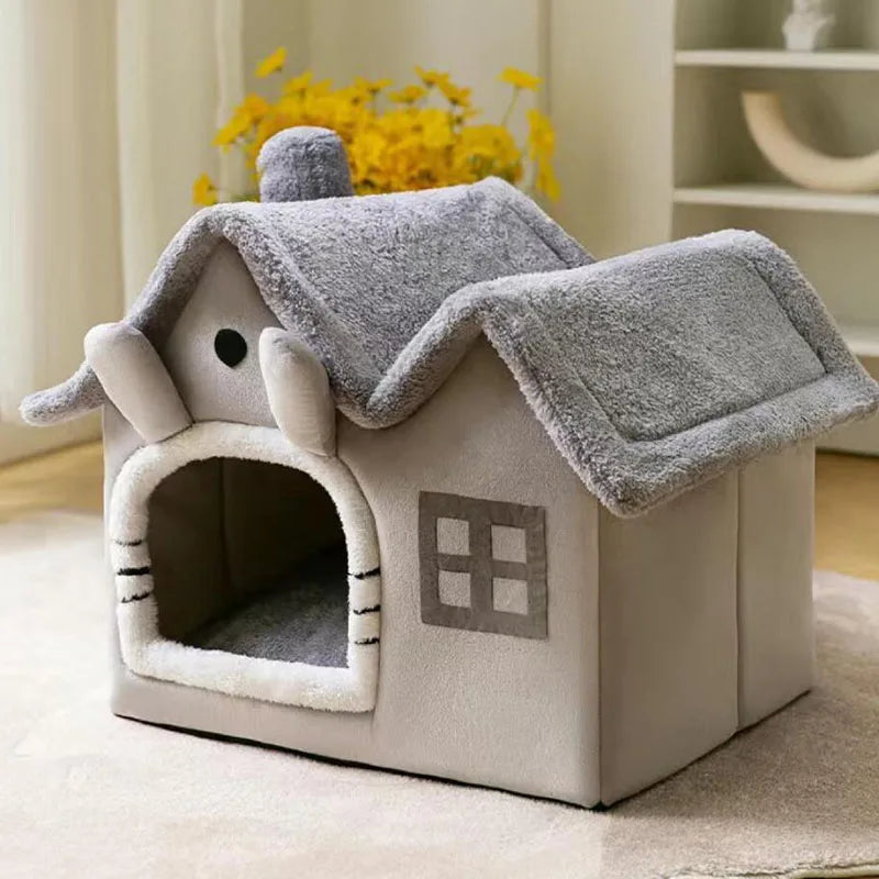 Double Roof Cat's Nest, Four Seasons Universal House, Small Dog Bed