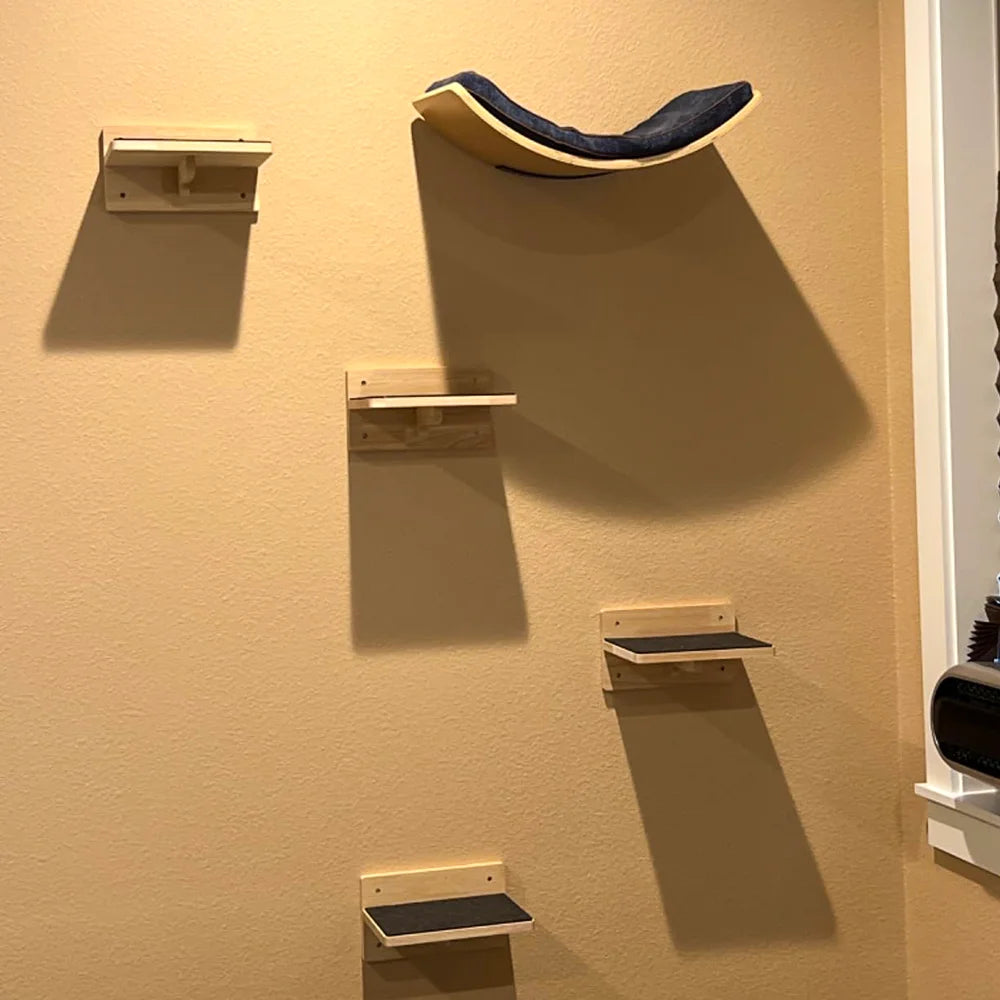 Wall Mounted Cat Climbing Shelves Cat Hammock