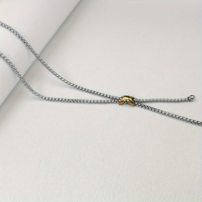 Elegant Y-Shaped Pearl Chain Necklace with Stainless Steel and Plating - Perfect for Everyday and Party Wear