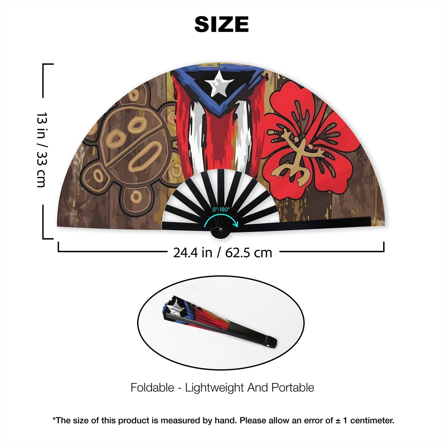 Beautiful Puerto Rico Folding Fan