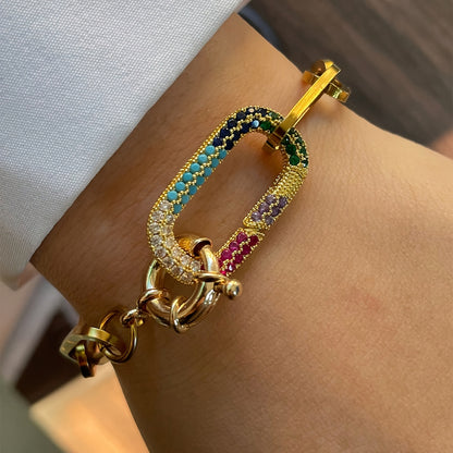 [1pc Elegant Bracelet] 1pc Elegant Double Buckle Stainless Steel Bracelet | Versatile for Women and Girls, Ideal for Daily Wear & Gift, Perfect for Valentine's Day, All-Season Accessory