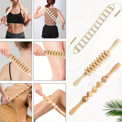 8-in-1 Wood Therapy Massage Tool Set