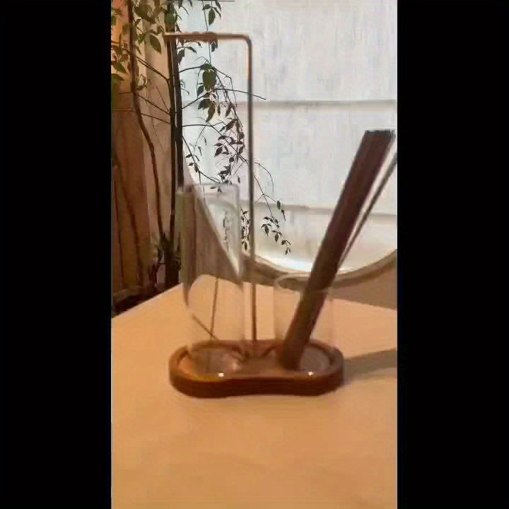 2-in-1 Elegant Glass Incense and Candle Holder