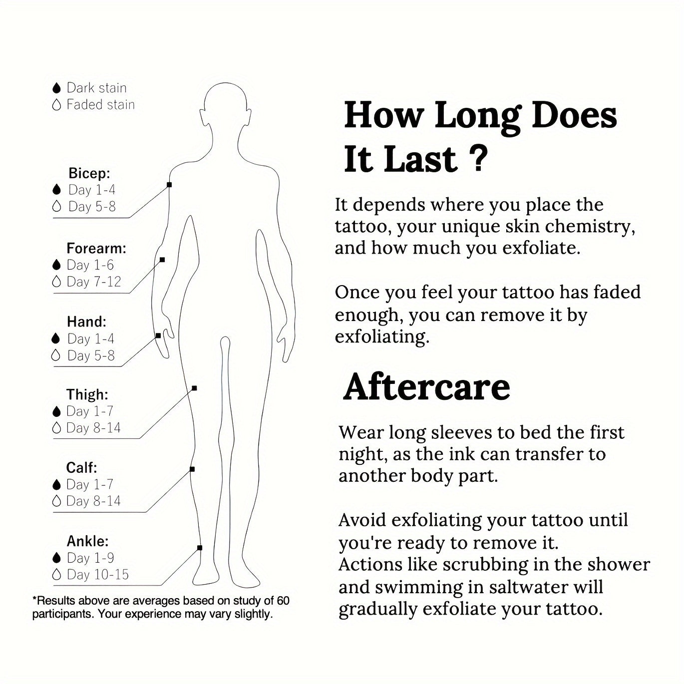 InkDance Flower Semi-permanent Tattoo Stickers - Waterproof and Long-lasting Realistic