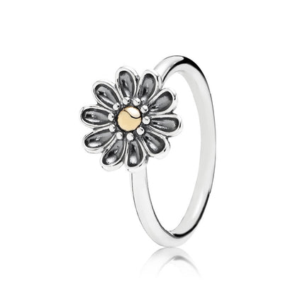 DAISY Genuine Two Tone Silver Gold  Ring